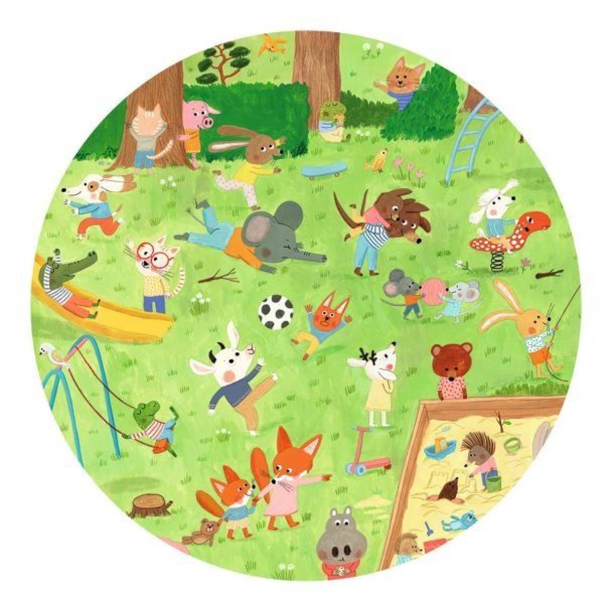 Puzzle d'Observation Le square des petits amis 35 pcs