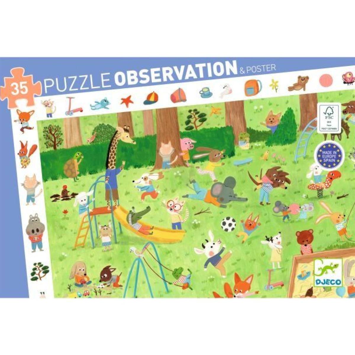 Puzzle d'Observation Le square des petits amis 35 pcs