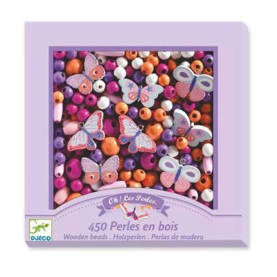 Perles en bois Papillons