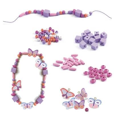 Perles en bois Papillons