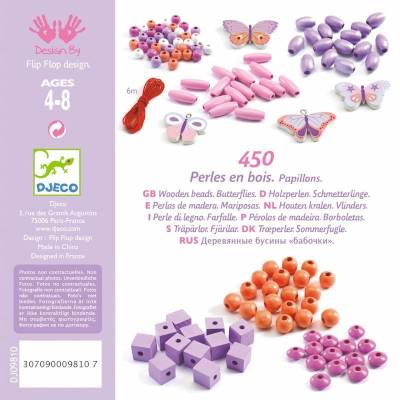 Perles en bois Papillons