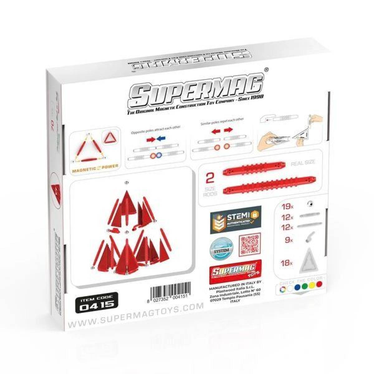 Construction magnétique Supermag Geometry 70 pièces
