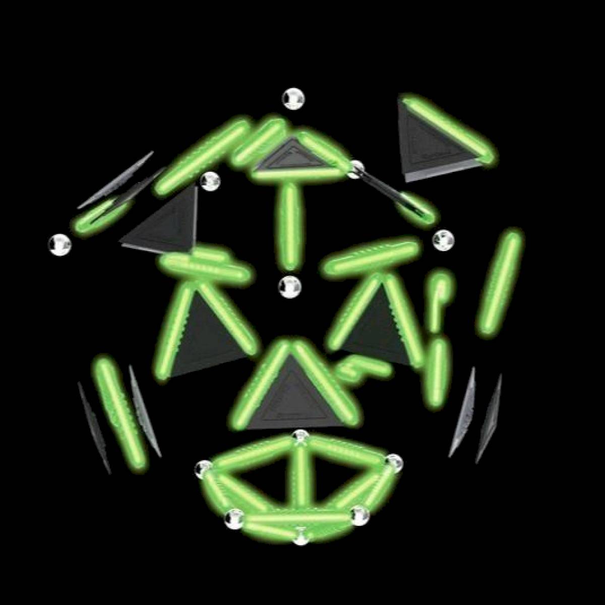 Construction magnétique Supermag Geometry Glow 75 pièces