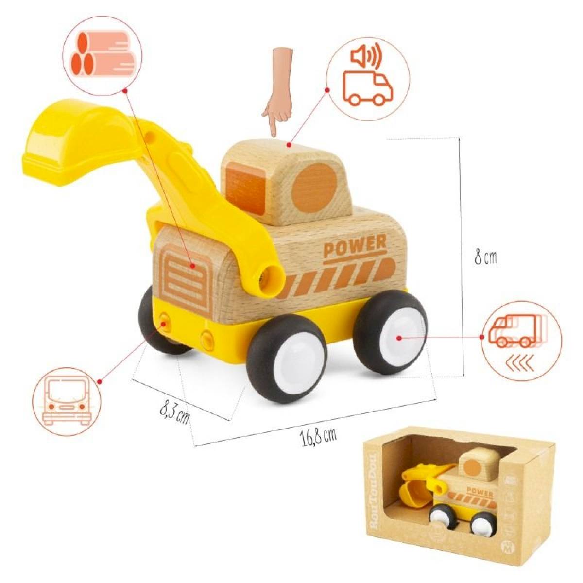 Mini camion pelleteuse Routoudou