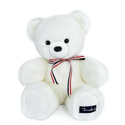 Peluche L'Ours Français 35cm blanc poudré - Maïlou(dupliqué)