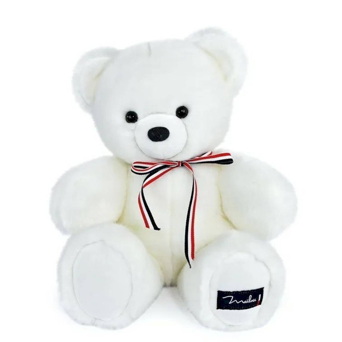 Peluche L'Ours Français 35cm blanc poudré - Maïlou(dupliqué)