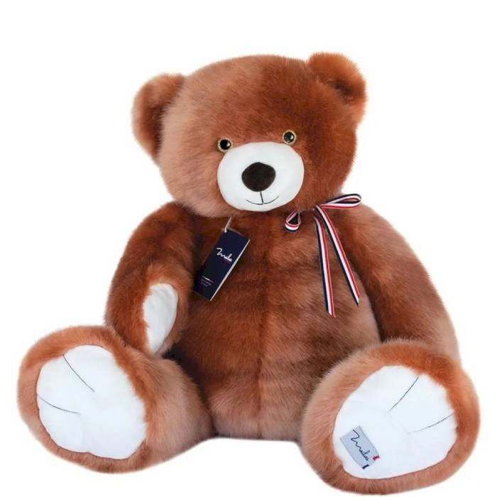 Peluche L'Ours Français 65cm marron glacé- Maïlou