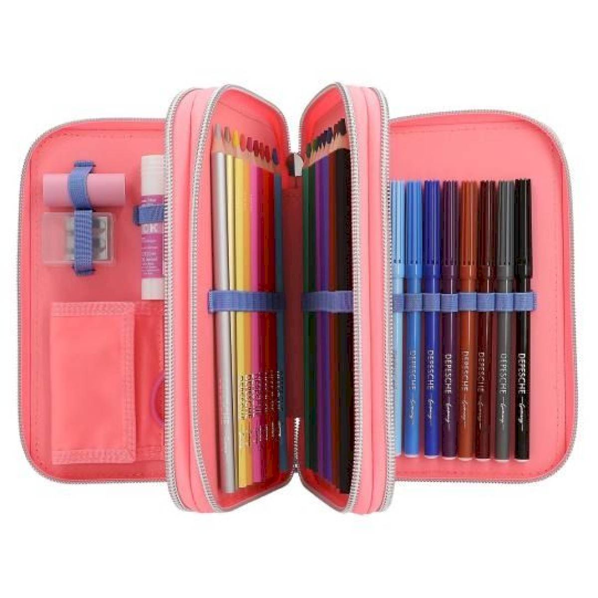 Trousse à crayons 3 compartiments Candy et Miju