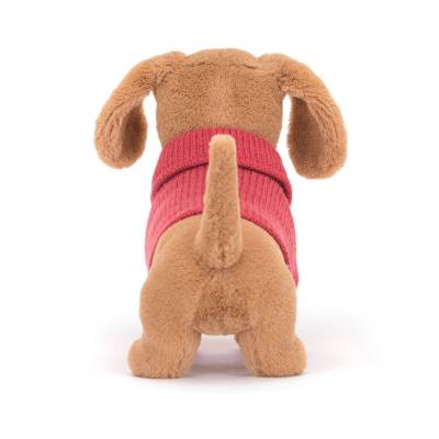 Peluche Sweater Sausage Dog Pink