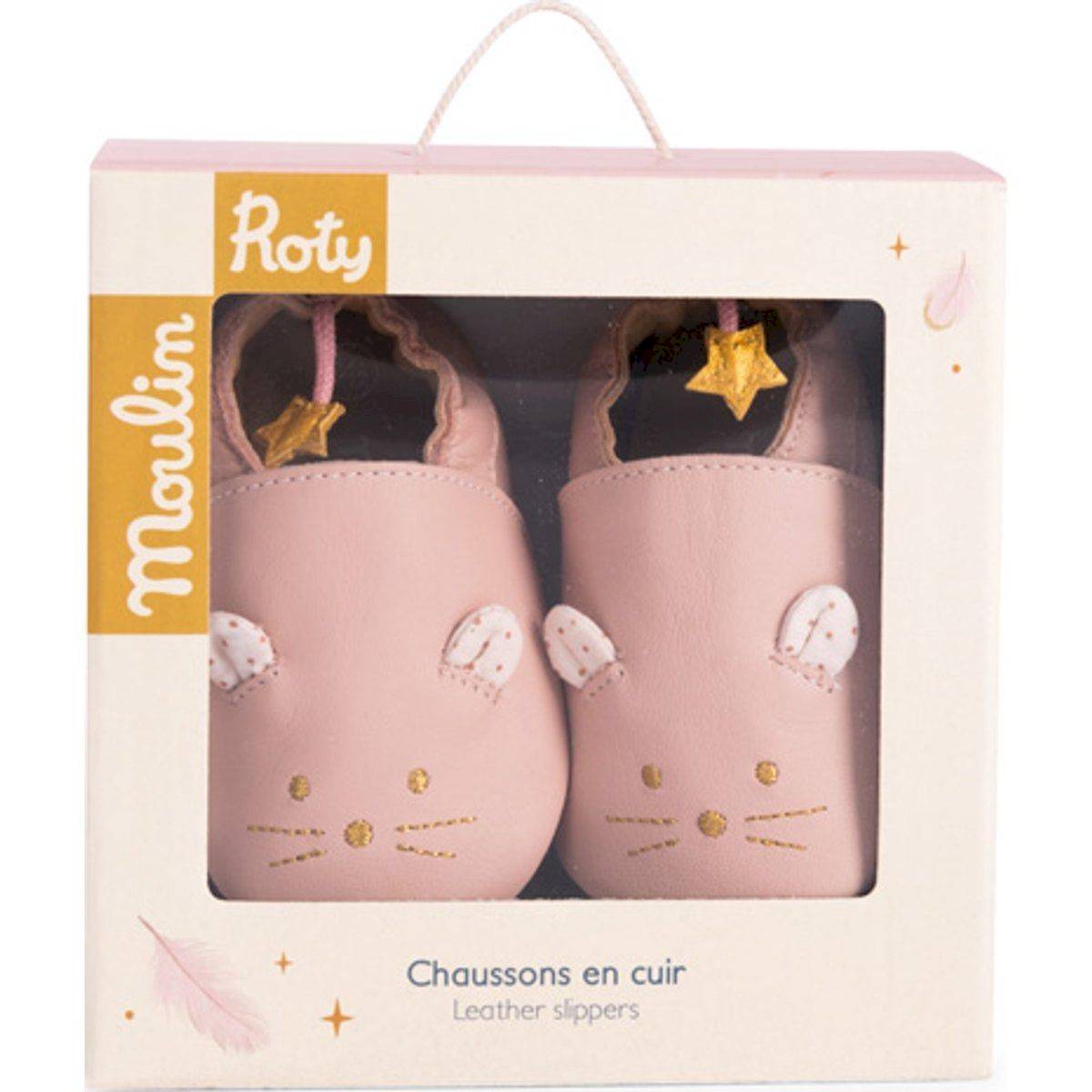 Chaussons cuir Souris La petite école de danse 6-12 mois