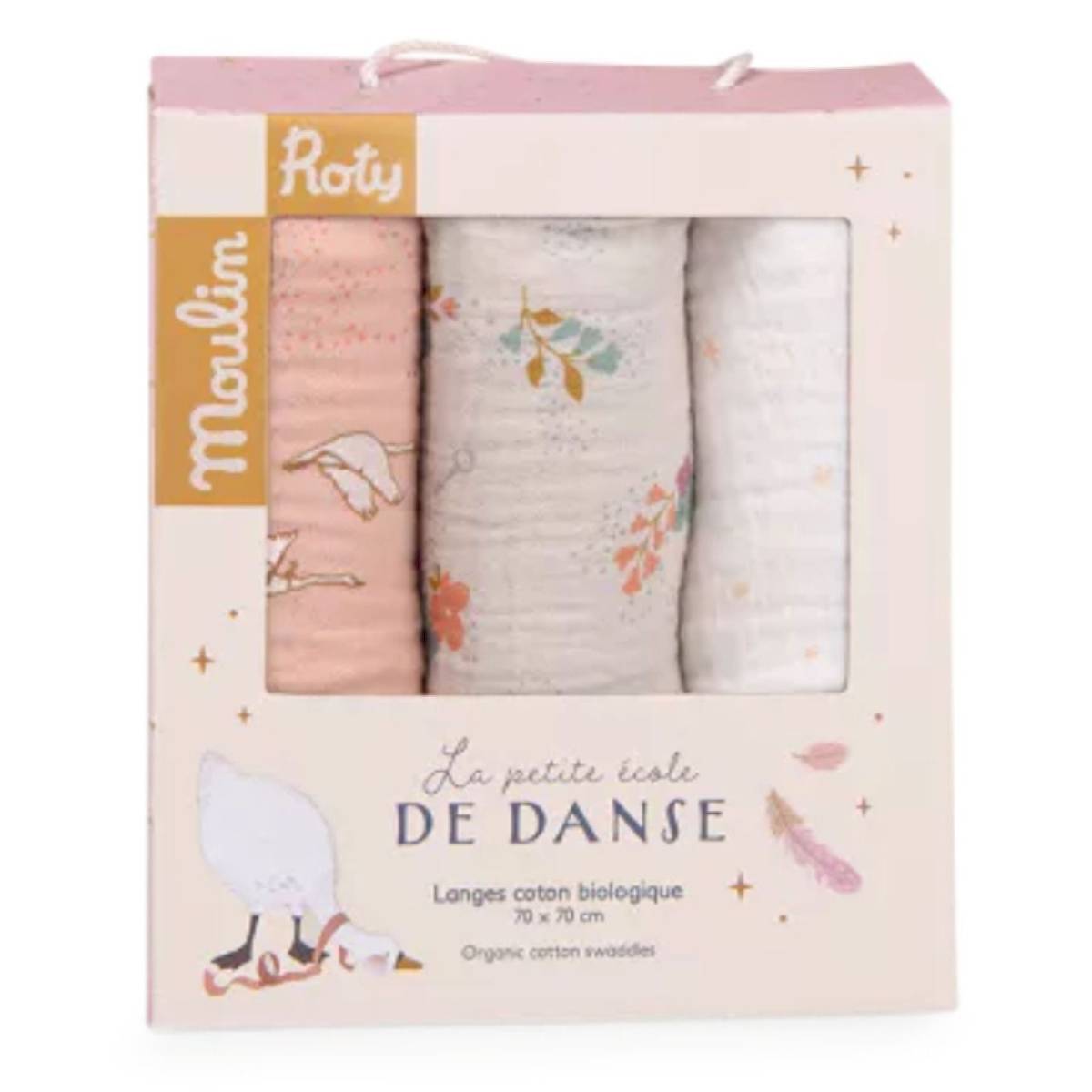 Set de 3 langes La petite école de danse