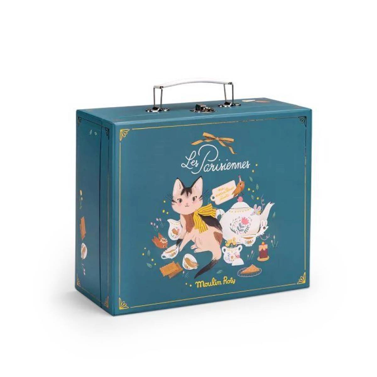 Valise dînette thé céramique Les Parisiennes