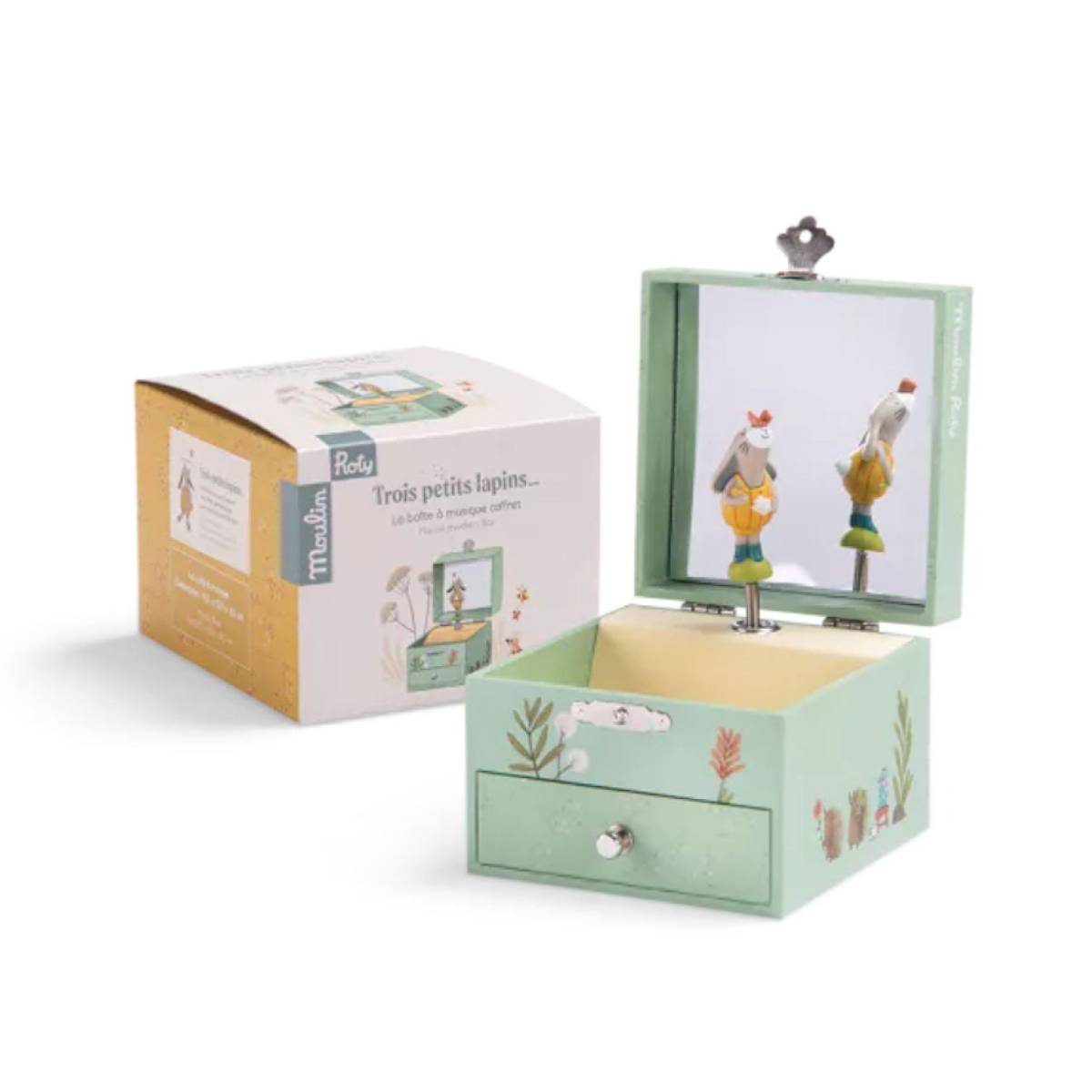 Boîte à musique coffret Trois Petits Lapins