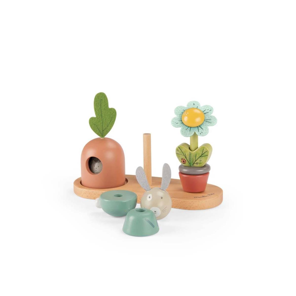 Hochet anneau bois lapin Trois Petits Lapins(dupliqué)