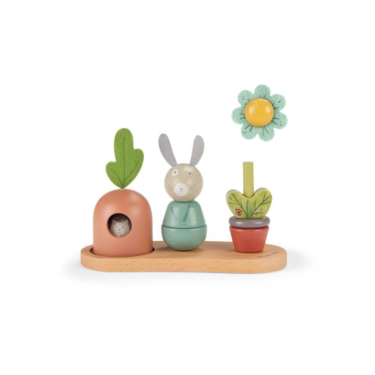 Hochet anneau bois lapin Trois Petits Lapins(dupliqué)