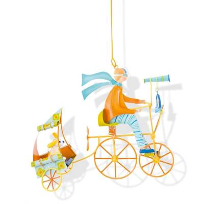 Mobile à suspendre triplette au chien orange