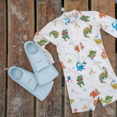 Maillot de bain combinaison anti UV Dino beach 3-4 ans