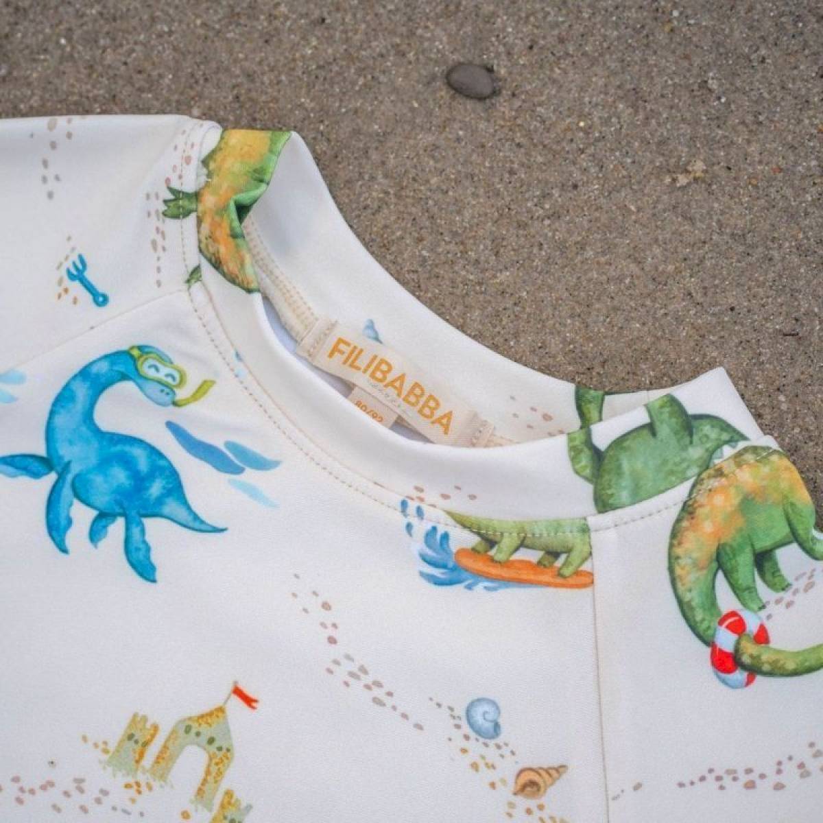 T-shirt anti UV Dino beach 1-2 ans