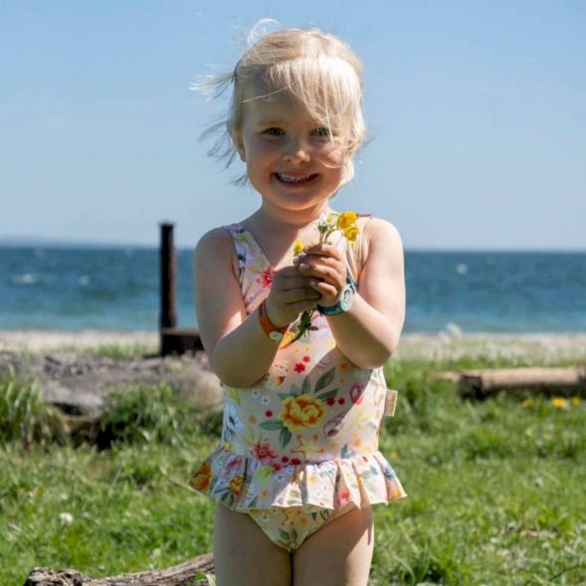 Maillot de bain 1 pièce anti UV Ocean Blossom 3-4 ans