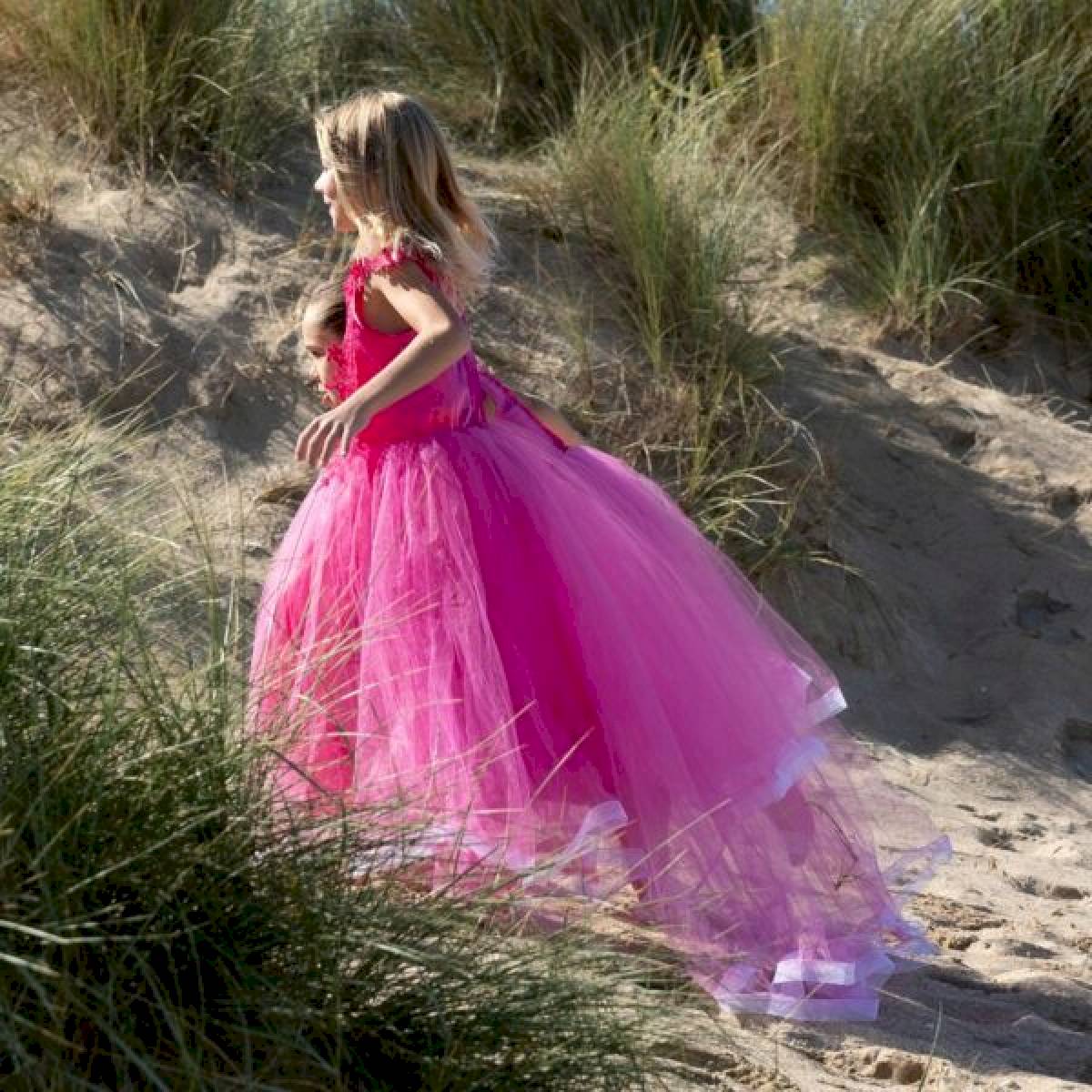 Robe de déguisement rose 5-7 ans