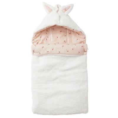 Nid d'ange en fourrure blanche Cerises 0-6 mois