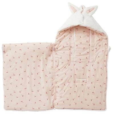 Nid d'ange en fourrure blanche Cerises 0-6 mois