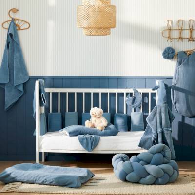 Peignoir de bain Soft bambou pierre bleue 0-2 ans