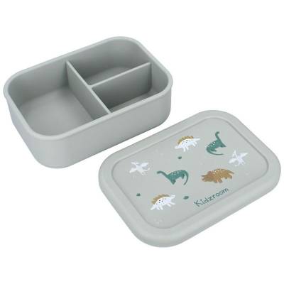 Lunch box en silicone Dino vert