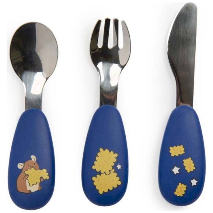 Set de couverts bébé en silicone Puce et Pilou