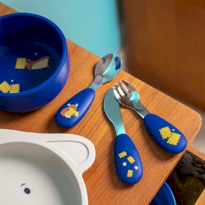 Set de couverts bébé en silicone Puce et Pilou
