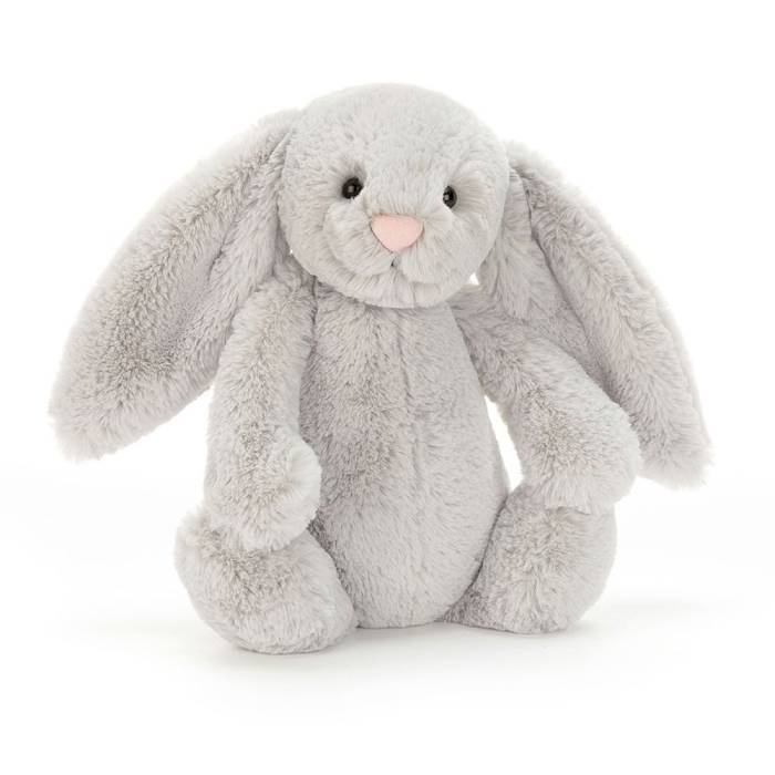 Peluche Lapin timide gris 31cm