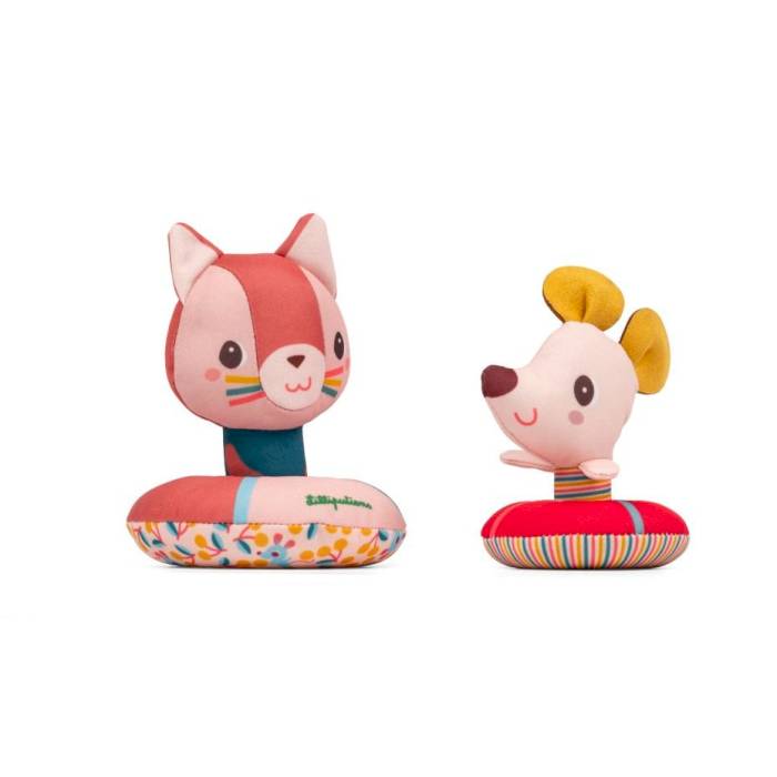 Jouets de bain flottants - Jeanne le chat et sa souris avec bouées Jouets de bain flottants - Jeanne le chat et sa souris avec bouées