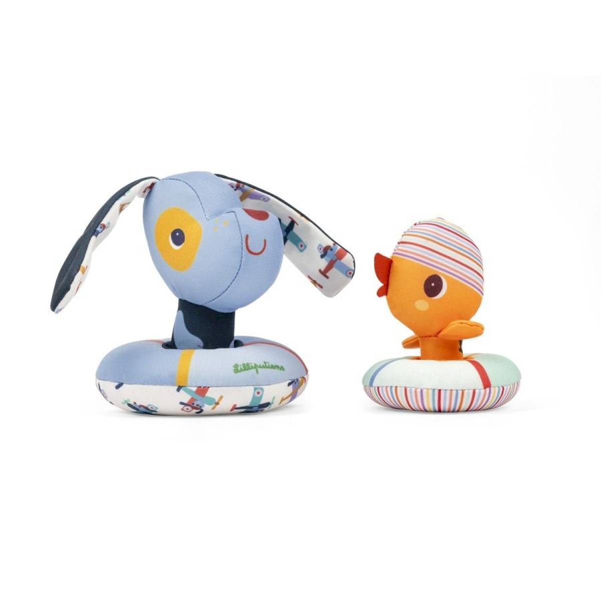 Jouets de bain flottants - Jules le chien et son canard avec bouées