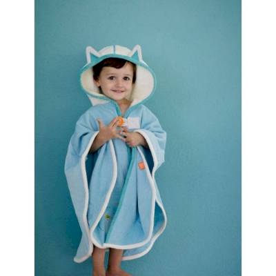 Cape de bain Renard bleu