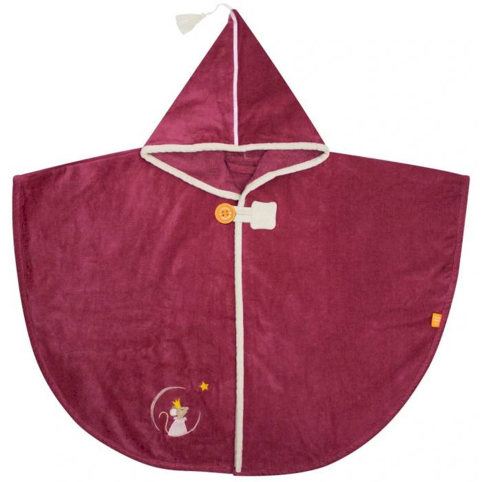 Cape de bain Souris framboise