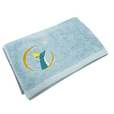 Serviette de bain Renard bleu 50x100cm