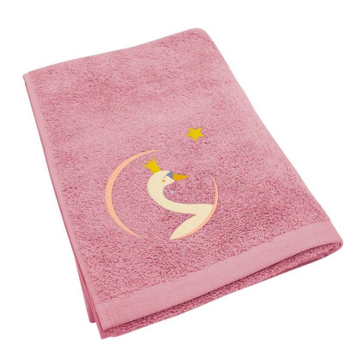 Serviette de bain Cygne vieux rose 70x140cm