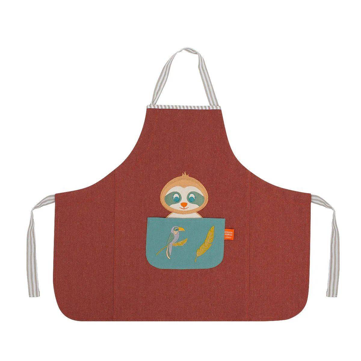 Tablier pour enfant - Paresseux chataigne
