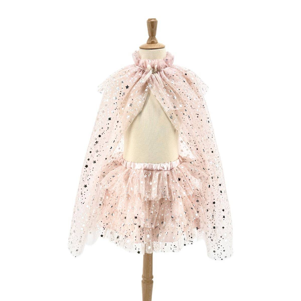 Ensemble cape et jupe Loane rose poudré