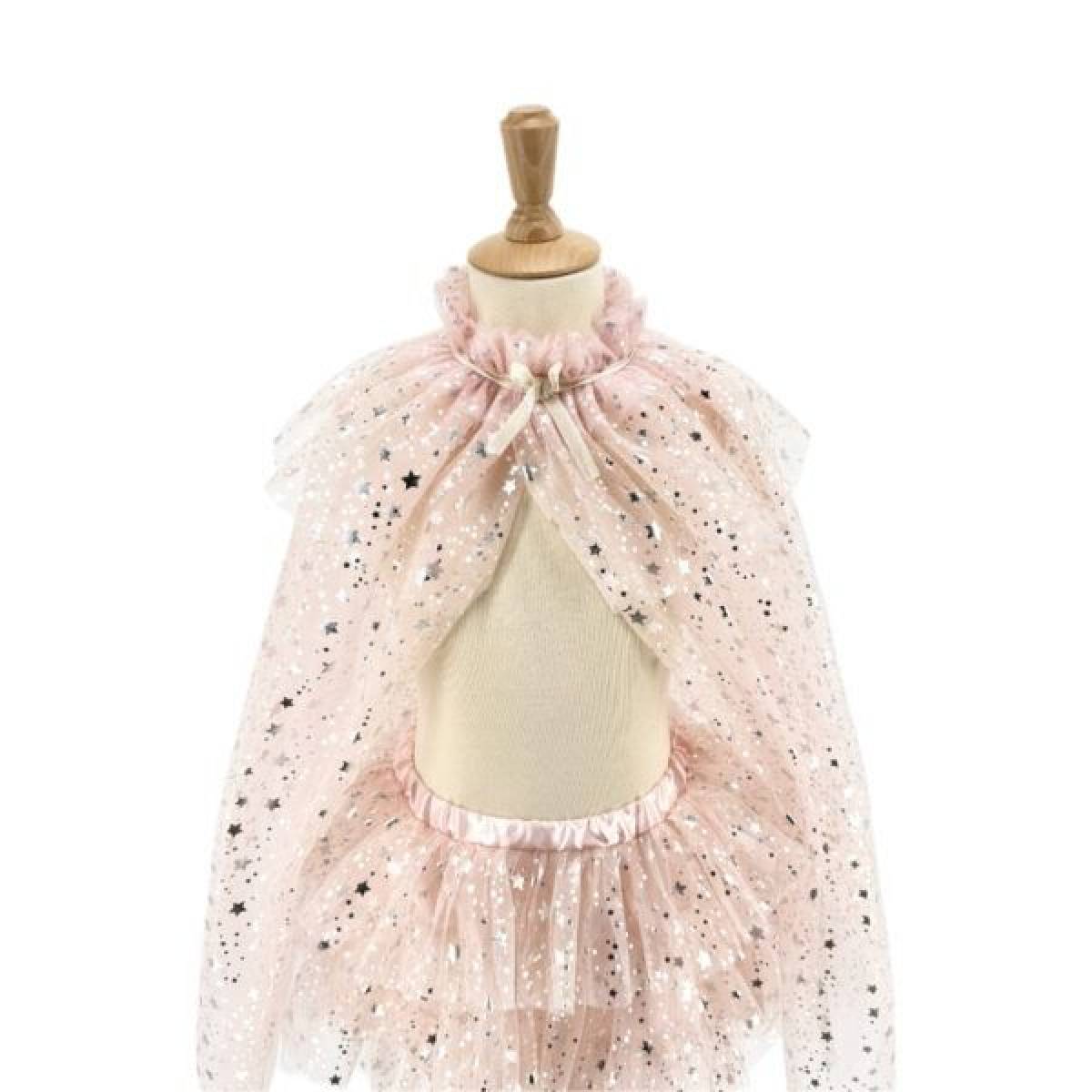 Ensemble cape et jupe Loane rose poudré