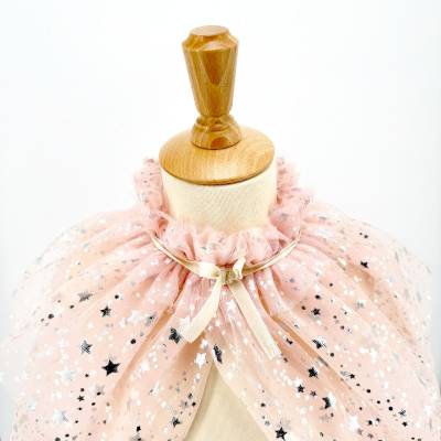 Ensemble cape et jupe Loane rose poudré