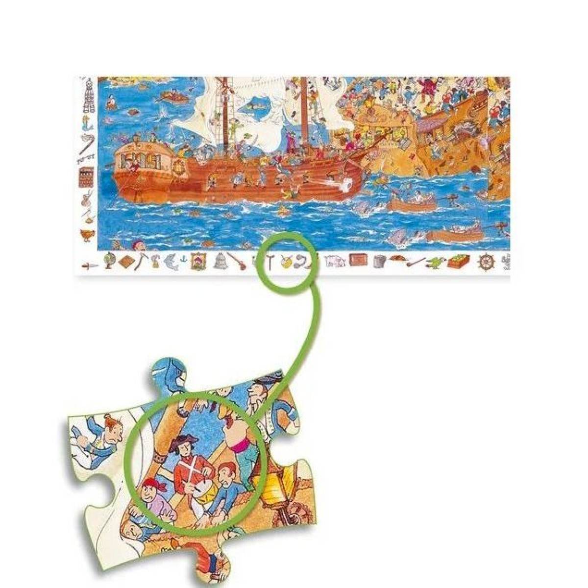 Puzzle d'observation Pirates 100 pièces