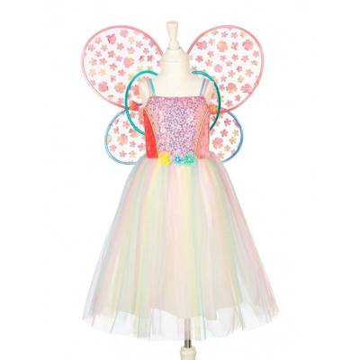 Déguisement de fée Flora avec ailes 5-7 ans