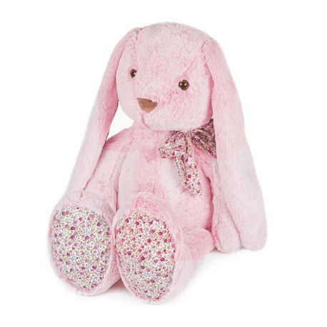 Peluche Lapin rose Copains Câlins 50 cm