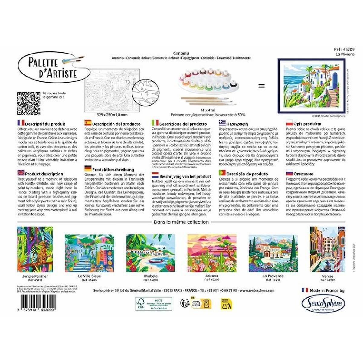 Peinture au numéro - Palette d'artiste - La Riviera Peinture au numéro - Palette d'artiste - La Riviera