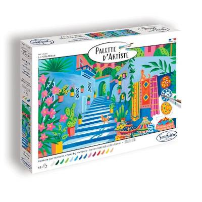 Peinture au numéro - Palette d'artiste - La villa bleue Peinture au numéro - Palette d'artiste - La villa bleue