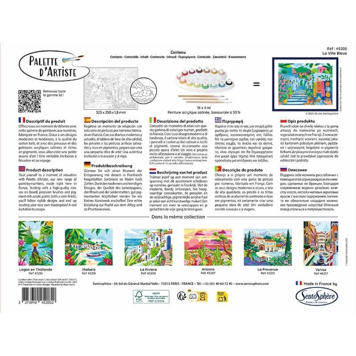 Peinture au numéro - Palette d'artiste - La villa bleue Peinture au numéro - Palette d'artiste - La villa bleue