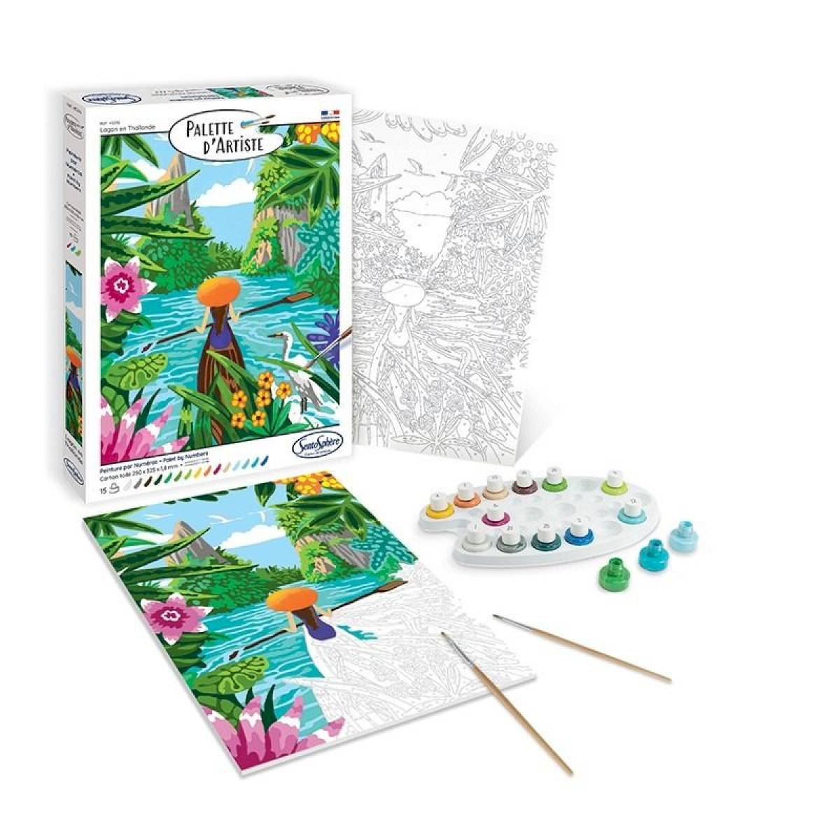 Peinture au numéro - Palette d'artiste - Lagon en Thaïlande Peinture au numéro - Palette d'artiste - Lagon en Thaïlande