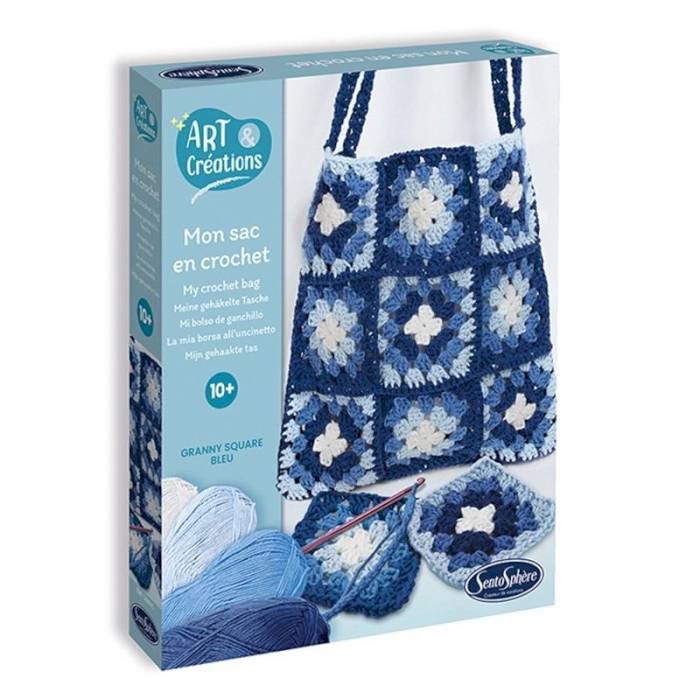 Mon sac en crochet bleu Mon sac en crochet bleu