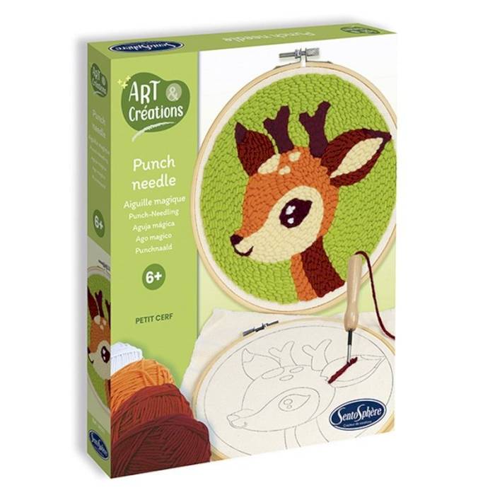 Coffret broderie Punch Needle Petit cerf Coffret broderie Punch Needle Petit cerf